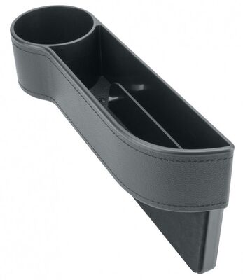 Phonocar 06250 ülés melletti tárolótálca és pohártartó vezetőoldalra, bőrborítás, 27x8x6,3 cm
