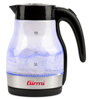 Girmi BL51 elektromos vízforraló 1,7 literes kapacitással, rozsdamentes acél szűrővel, 2200W teljesítmény