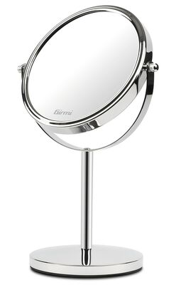 Girmi BE01 kozmetikai tükör, kétoldalas, 1x/3x nagyítás, 360° forgatható, Ø15,5cm, asztali kivitel