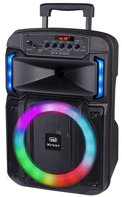 Trevi XF 370 hordozható party hangszóró Bluetooth, TWS, Disco Light, mikrofon, 25W, USB/SD/AUX