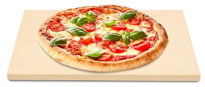 G3 Ferrari G10190 pizzasütő kőlap természetes cordierite, 38x30 cm, 800°C-ig, sütőkhöz, grillhez, gázsütőhöz