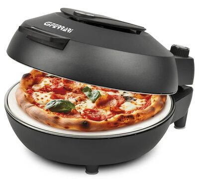 G3 Ferrari G10199 pizzasütő 31 cm kordierit kőlappal, 1200W, állítható termosztát, rozsdamentes lapátok