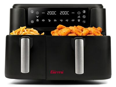 Girmi FG26 dupla kosaras forrólevegős sütő 2400W, digitális kijelzővel, 9 literes kapacitás, 10 program