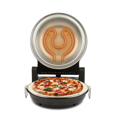 Girmi FP50 Forno Elettrico  házi pizza sütő fekete színben, 4 perc alatt, 31cm-es pizza