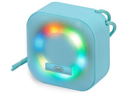 Trevi XR 8A12 Vezeték nélküli Bluetooth hangszóró Discolight fénnyel, passzív mélynyomóval és IPX4 védelemmel, Türkiz szín