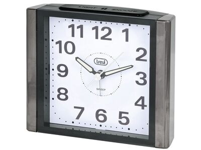 Trevi SL 3095 V kvarc ébresztőóra nagy, megvilágított számlap, elektronikus ébresztés és hangtalan SWEEP működés, fekete