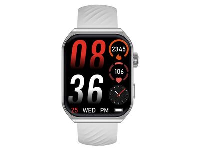 Trevi T-FIT 400 C SILVER – Smartwatch AMOLED kijelzővel, ívelt dizájnnal és hívásfunkcióval ezüst színben
