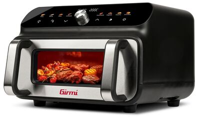 Girmi FG77 forrólevegős sütő, pizzasütő és grillsütő, 10 literes, dupla fűtőszál, digitális vezérlés