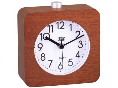 Trevi SL 3843 természetes fa ébresztőóra nagy, megvilágított számlap, fokozatos ébresztés és hangtalan SWEEP technológia