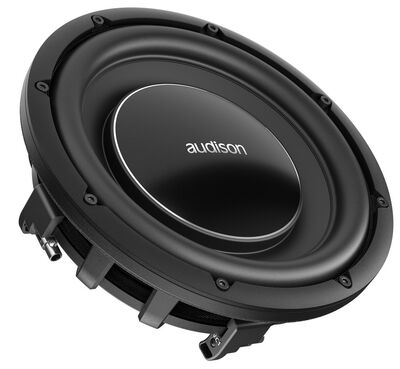 Audison AV 10 D2 II professzionális slim mélynyomó 250 mm, 550 W RMS, kompakt beépítés, VOCE II széria