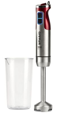 G3 Ferrari G20142 ANTELAO  kézi botmixer, 1000W, 8 sebesség, rozsdamentes acél rúd, keverőpohárral, piros színben