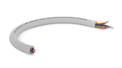 Hertz MSC 12.2 RGB 18 ónnal bevont, nagy tisztaságú réz (OFC) tengerészeti minősítésű hangszóró kábel 12AWG (3,3 mm²) RGB LED vezérlő kábellel egybeépítve, az egyszerű telepítéshez...