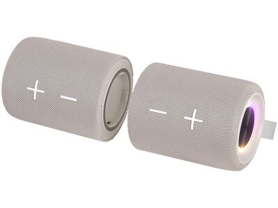 Trevi XSC 8A88 B Vezeték nélküli Bluetooth 5.3 szétválasztható hangszóró IPX5 védelemmel, Disco LED fénnyel, krém szín