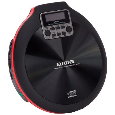 Aiwa PCP-850RD Hordozható MP3 Discman X-HyperBass és 50mp ESP védelemmel, fülhallgatóval és igényes tárolóval, piros