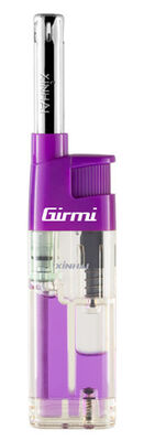 Girmi AG20 újratölthető gázgyújtó, biztonságos, ergonomikus, ISO minősítés, gyertyákhoz, grillezéshez és főzéshez. Lila