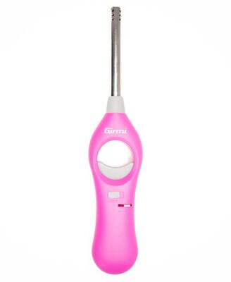 Girmi  AG21 újratölthető gázgyújtó, állítható láng, biztonsági zár, környezetbarát, konyhába, grillhez és kandallóhoz. Rózsaszín