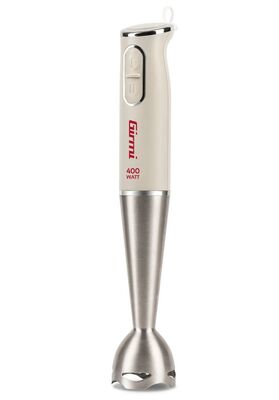 Girmi MX03 400 W botmixer ergonomikus fogással, 19 cm inox szárral és 2 sebességgel, matt törtfehér színben