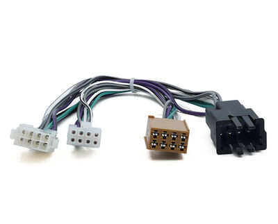 Audison CN MX T-H AVS03 professzionális Quadlock csatlakozó kábel VAG/Mercedes járművekhez, teljes T-Harness, Molex kompatibilitás