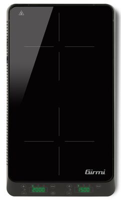 Girmi PI52 dupla indukciós főzőlap digitális kijelzővel, 2 zónás, 3500 W, 60–240 °C, 8–26 cm edényhez