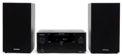 Aiwa MCBT-550 mini hifi torony 50W RMS Bluetooth, CD, USB, FM rádió, DSP, EQ, teljes tartozékcsomaggal