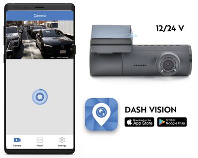 Phonocar VM442 menetrögzítő kamera 2K felbontás, Wi-Fi, GPS, 64GB microSD, kompakt kivitel
