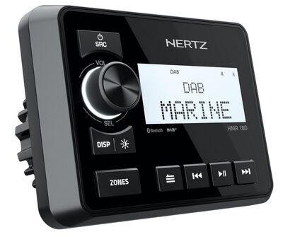 Hertz HMR 18D professzionális DAB+ marine média lejátszó Bluetooth 5.0-val, 2 zónás vezérléssel, IP66 védelemmel