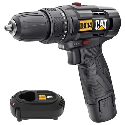 Cat DX14 Power+ fúrócsavarozó 12V 2.0Ah Li-ion, 30 Nm nyomaték, CAT 12V rendszer kompatibilis