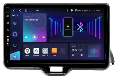 Phonocar SM305 Professzionális 10.1” QLED autós multimédia rendszer Android, vezeték nélküli CarPlay/Android Auto, DAB+, Toyota