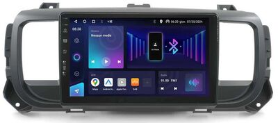 Phonocar SM331 Professzionális 9” QLED autós multimédia rendszer Android, vezeték nélküli CarPlay/Android Auto, DAB+, Toyota, Citroen, Peugeot