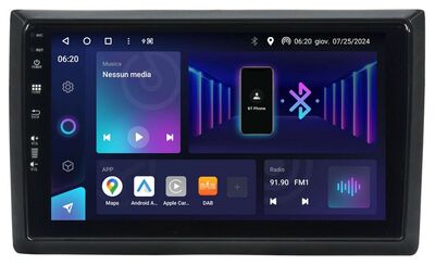 Phonocar SM363 Professzionális 9” QLED autós multimédia rendszer Android, vezeték nélküli CarPlay/Android Auto, DAB+, VW
