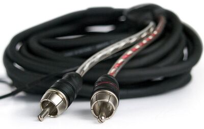 Connection BT2 100.2 kétcsatornás RCA összekötő kábel 1 m, dupla árnyékolással és remote vezetékkel