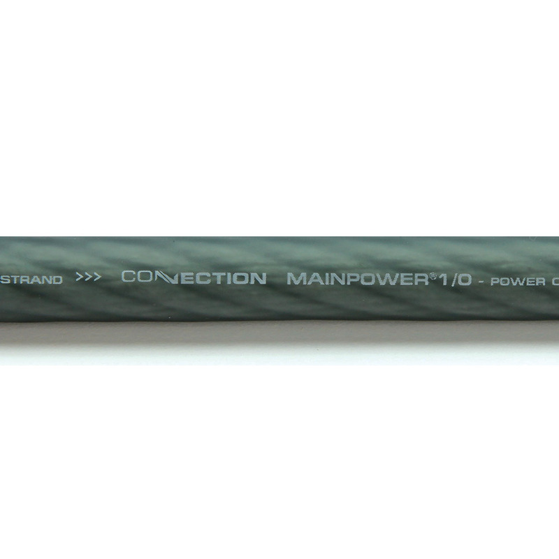Connection MP 1/0G.2 Kíváló minőségű autóhifi tápkábel, szürke színben, 53,2 qmm = 1 AWG