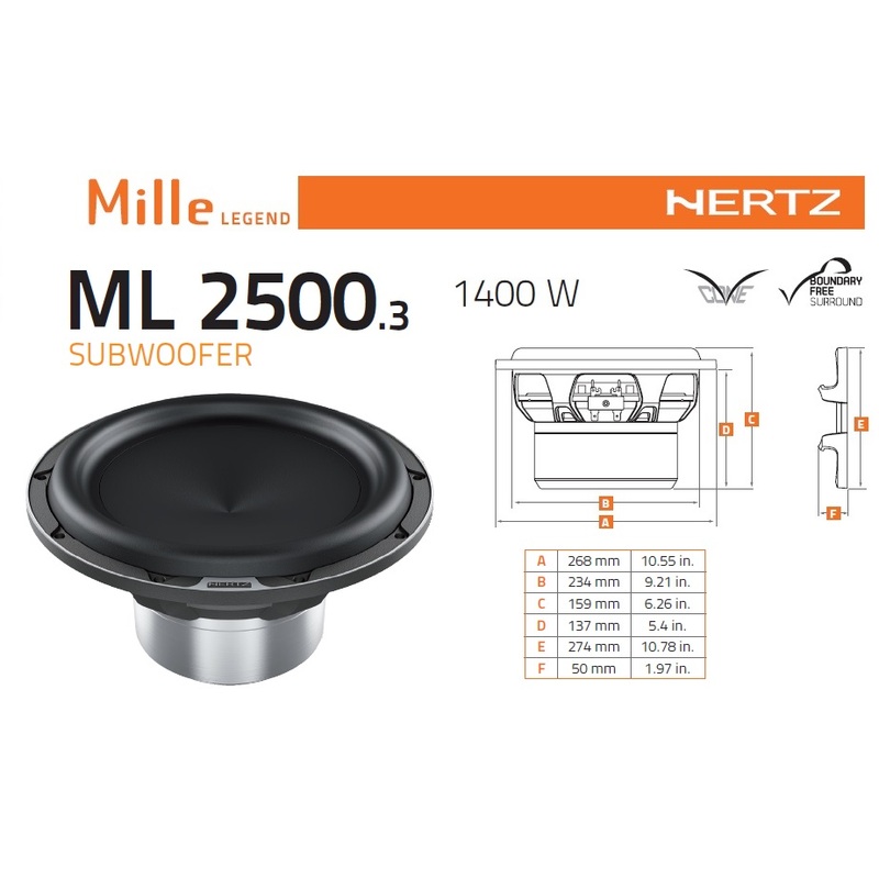 Hertz ML 2500.3 Legend  Mille Legend mélynyomó