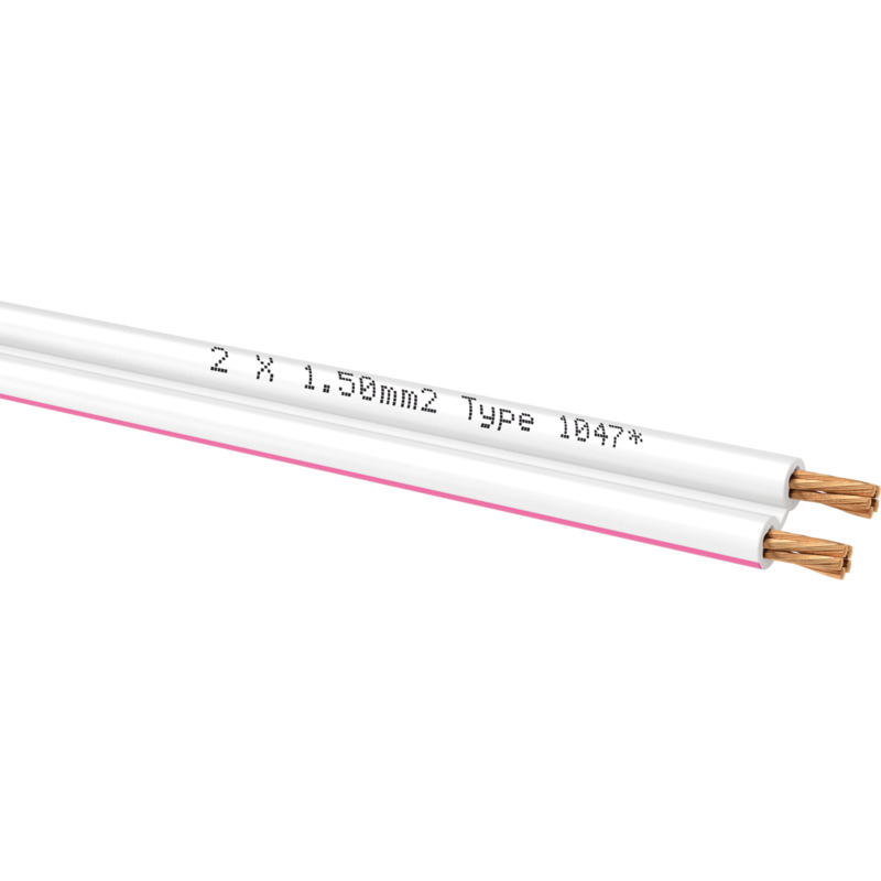 Oehlbach OB 1047 Speaker Wire 15 White Tiszta réz hangszóró kábel, 2x1,5qmm, fehér színben