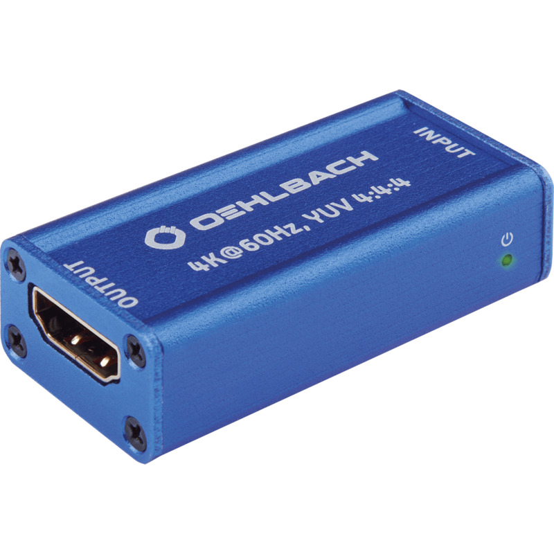Oehlbach OB 6046 UHD Repeater Prémium HDMI jelerősítő, Passzív Ultra HD HDMI toldó / jelerősítő
