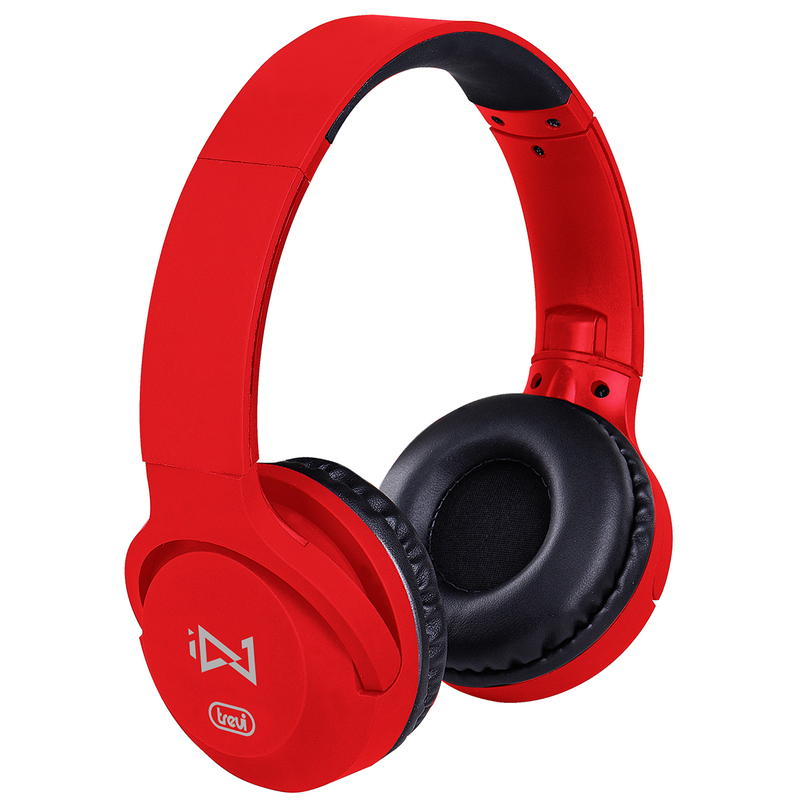 Trevi DJ601M Digitális sztereó fejhallgató mikrofonnal, piros színben