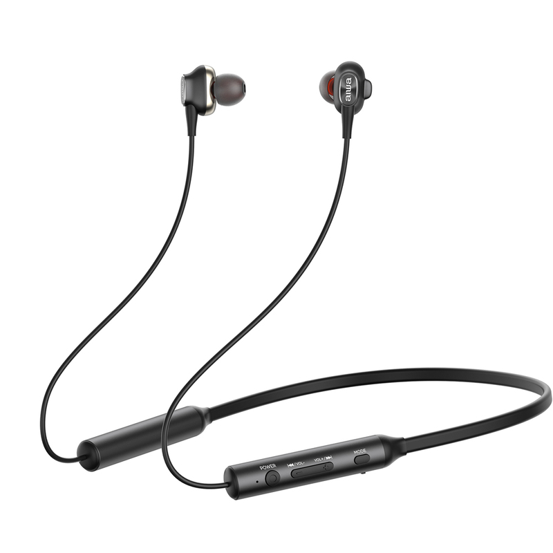 Aiwa ESTBT-450BK Bluetooth fülhallgató, fekete színben
