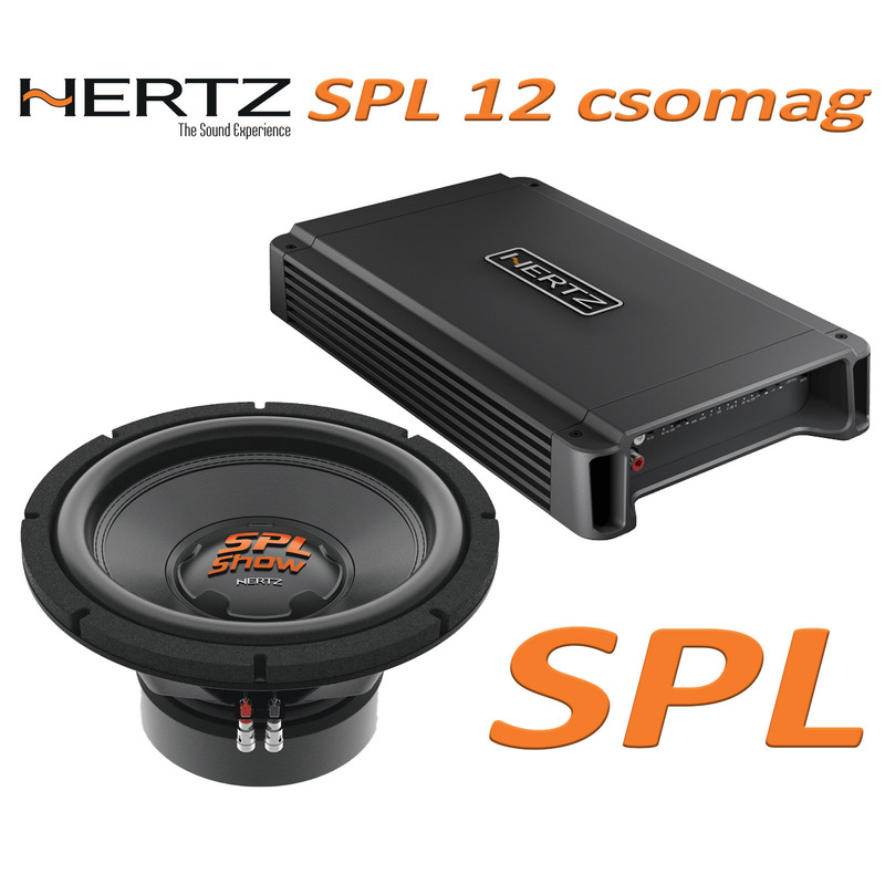 Hertz SPL 12 csomag HCP 1DK erősítő + SS 12 D2 SPL mélynyomó, 30cm, 2.000W