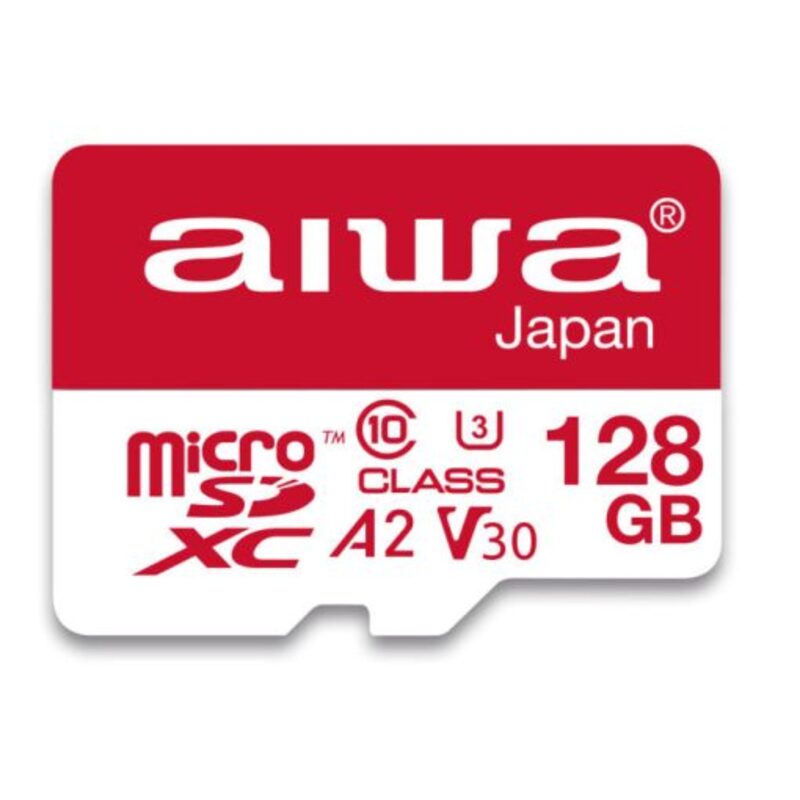Aiwa MSDV30-128GB Nagy kapacitású micro SDHC memóriakártya Class10, IP57, 128 GB,V3 4K UHD