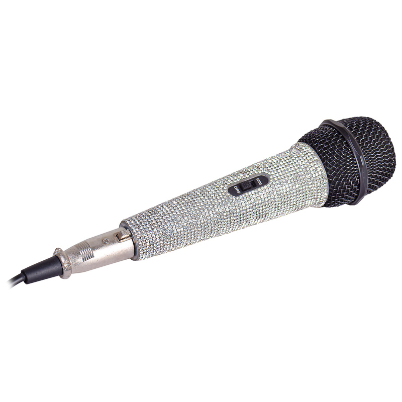Trevi EM 30 STAR Unidirekcionális Dinamikus Mikrofon Kábellel gyémánt hatású borítással