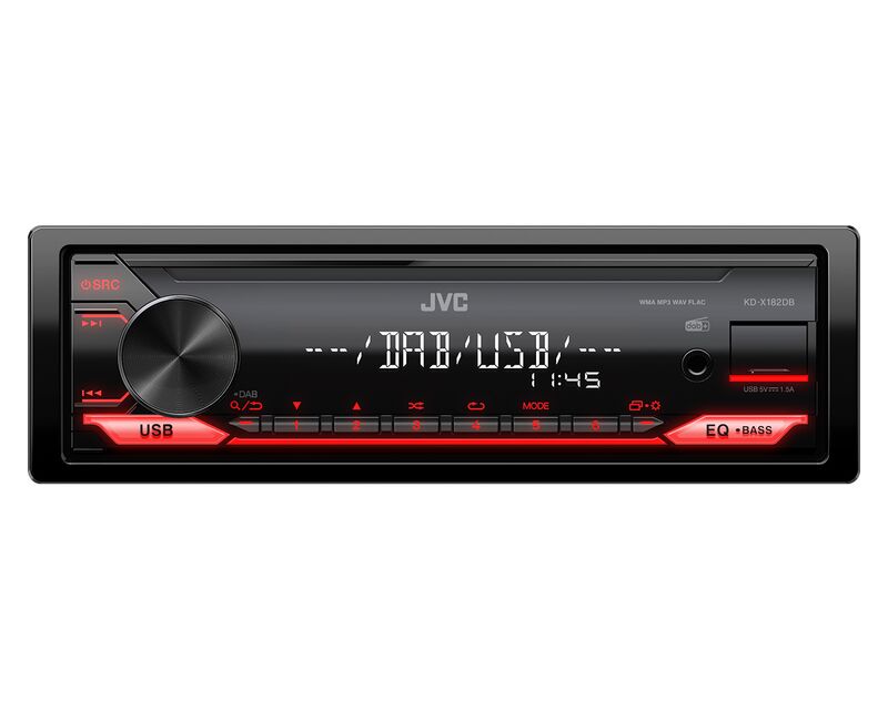 JVC  KD-X182DB JVC MP3/USB autórádió DAB+ és FM/AM vételi lehetőséggel