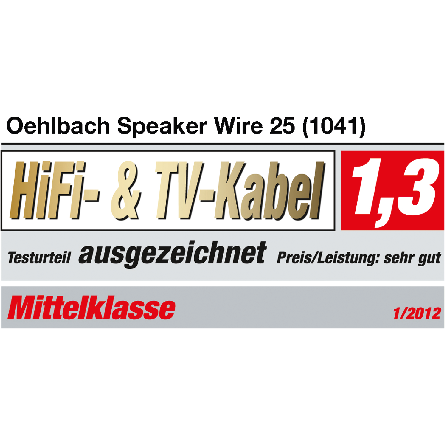 Oehlbach OB108 Speaker Wire SP-25/3000  Tiszta réz hangszórókábel, 2x2...