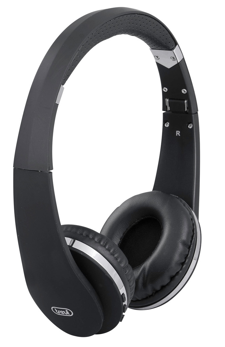 Trevi DJ 1200 BT Bluetooth fejhallgató mikrofonnal, fekete színben