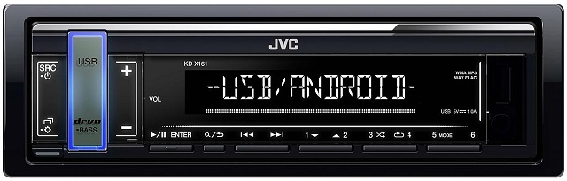 JVC KD-X161 Mechanika nélküli autórádió USB bemenettel