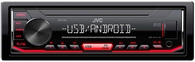 JVC KD-X162 Mechanika nélküli autórádió USB bemenettel