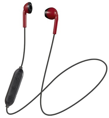 JVC HA-F19BT-RB Fülhallgató Bluetooth kapcsolattal, piros/fekete színb...