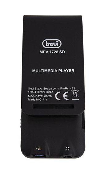 Trevi MPV 1728 SD Multimédia lejátszó, fekete színben fülhallgatóval...