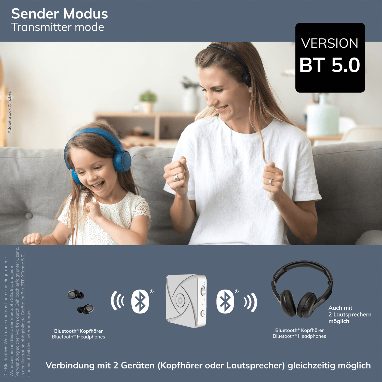 Oehlbach OB 6051 BTR Xtreme 5.0 Bluetooth vezeték nélküli audio adó ve...