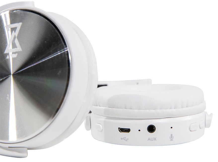 Trevi DJ 12e50 BT Bluetooth fejhallgató mikrofonnal, fehér színben