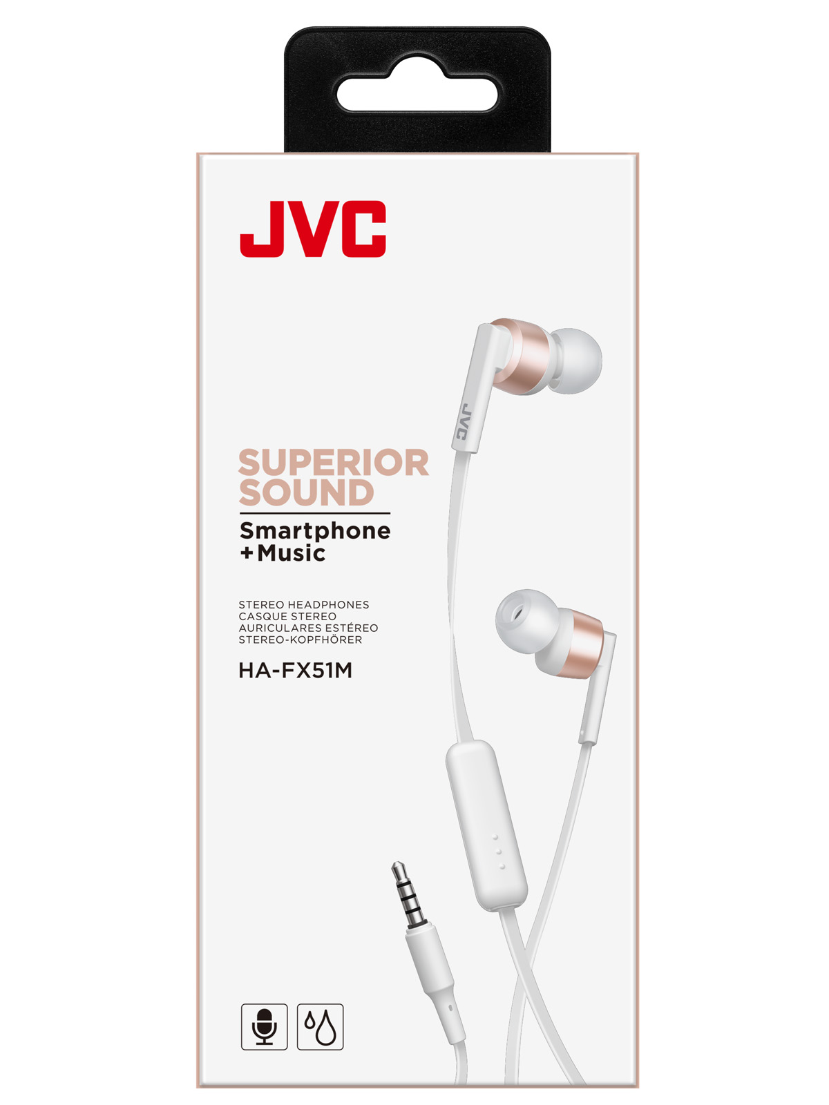 JVC HA-FX51M-W  Fülhallgató mikrofonnal, fehér színben